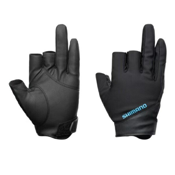 シマノ 防寒手袋 GL-070Y 01 ベーシックウォーム グローブ3(3本カット) ブラック L