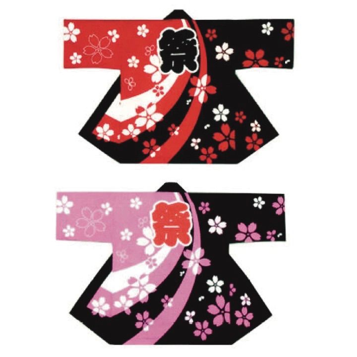 半纏はんてん 桜柄 シルクプリント