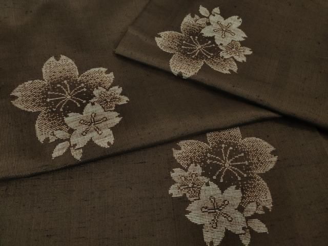 平和屋着物 上 本場大島紬 薩摩結城 9マルキ 手紡糸 舞桜 やまと誂製 ♥ DZAA8080kh5