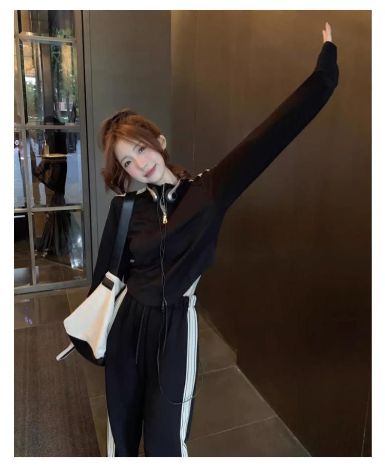 サイドライン ジャージ スウェット セットアップ レディース 細身