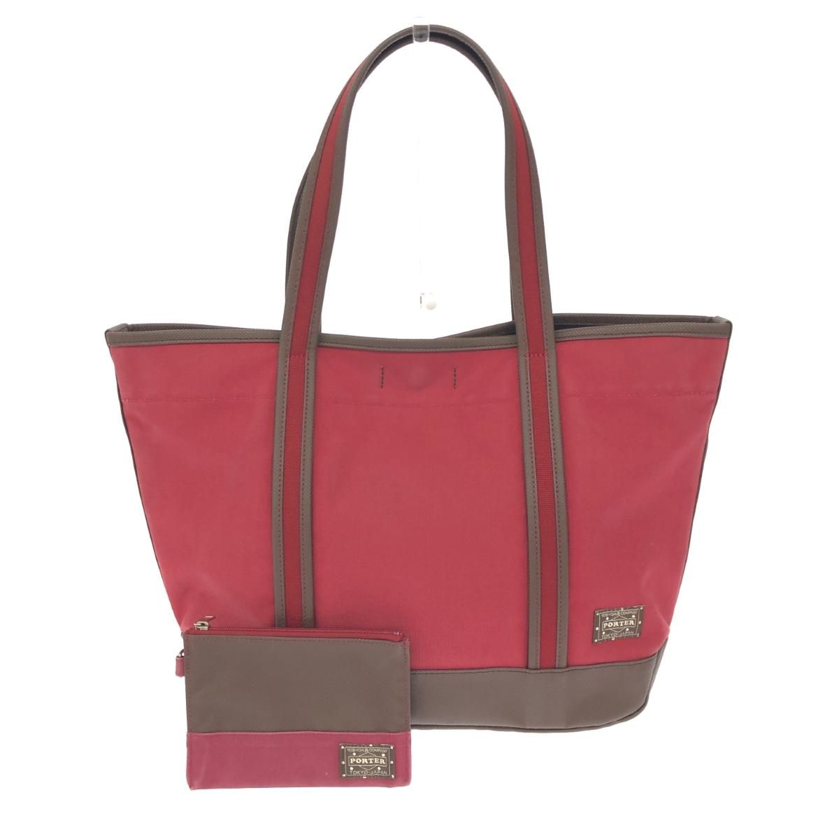 良好 PORTER GIRL ポーターガール トートバッグ レッド キャンバス 