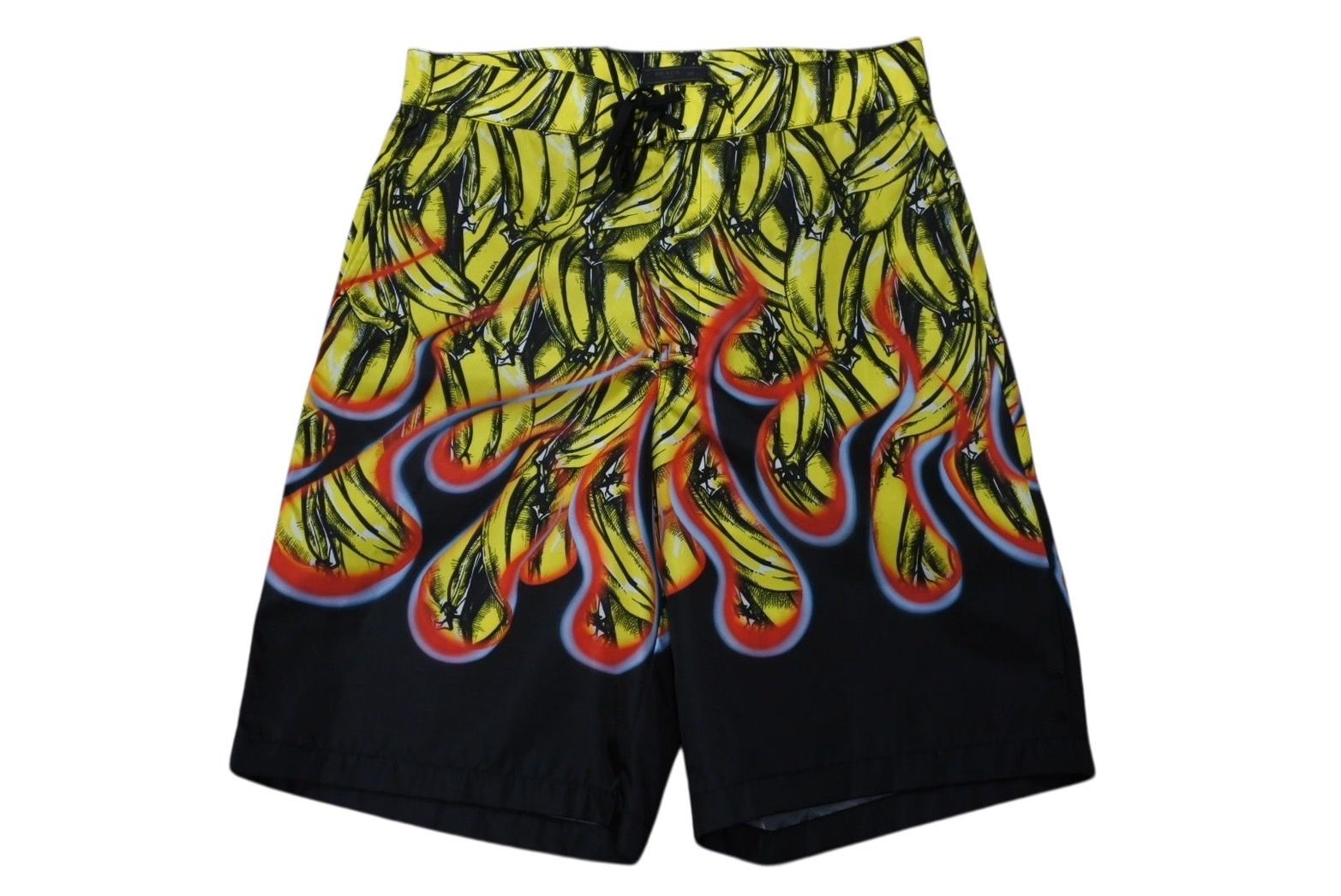 PRADA プラダ Banana And Flame print Swim Shorts バナナ アンド フレイムプリント スイムショーツ UB330 S182 サイズ48 4b002484