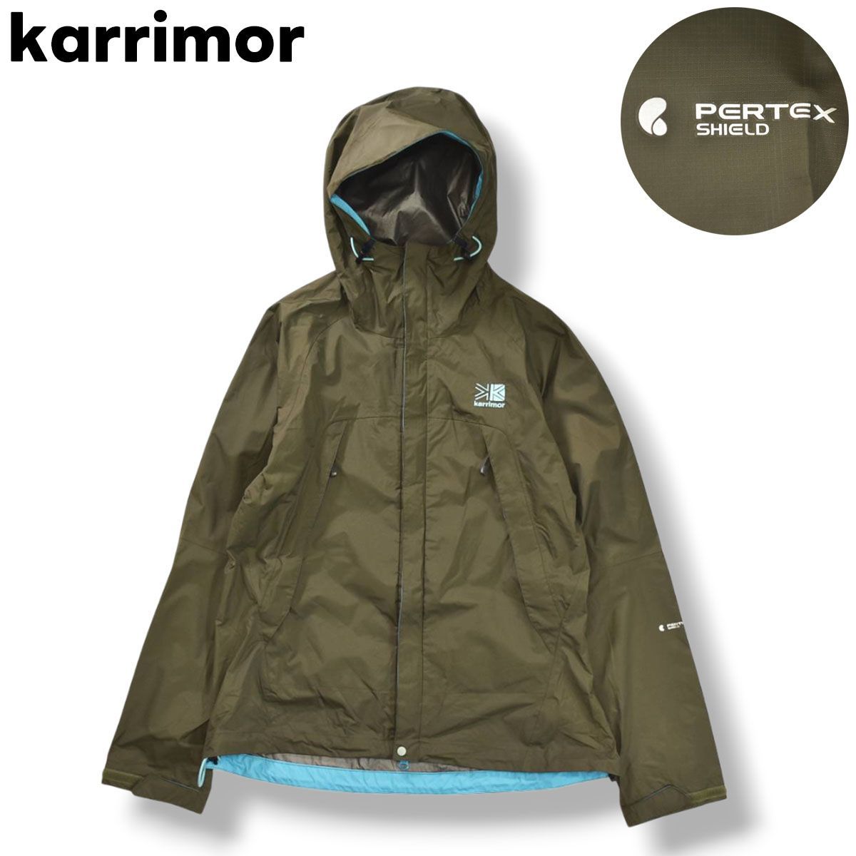 カリマー karrimor パーテックス PERTEX ナイロン ファントム phantom Jkt ジャケット マウンテン パーカー L オリーブ レディース ♪