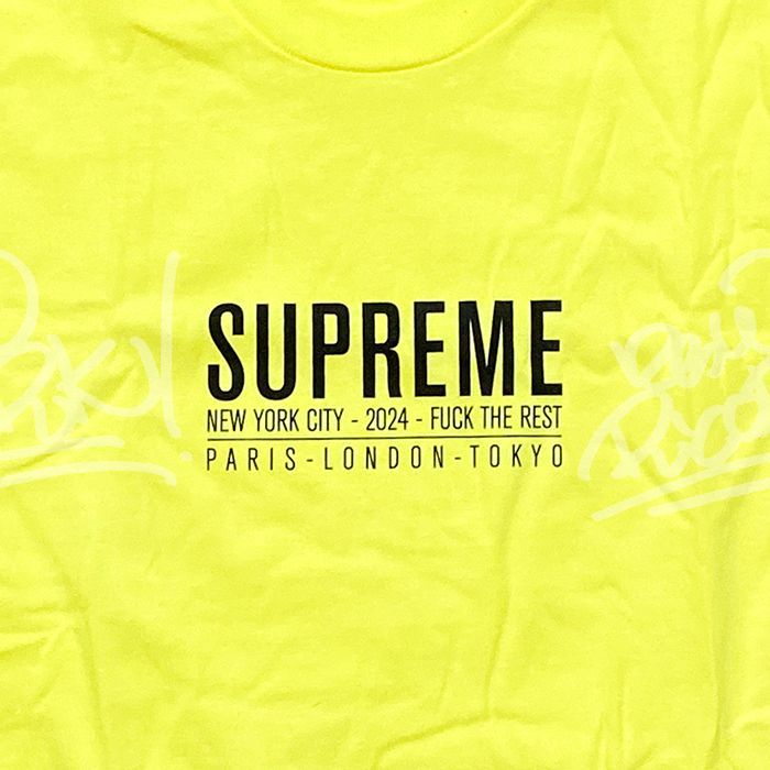 送料無料 メンズ Tシャツ フルオレセントイエロー Supreme 送料無料 メンズ Tシャツ フルオレセントイエロー Supreme