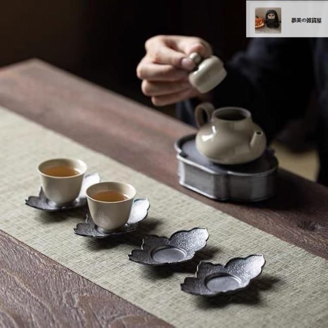 新品 ☆錫製 茶托 茶器 茶道具 煎茶道具 5客 - メルカリ