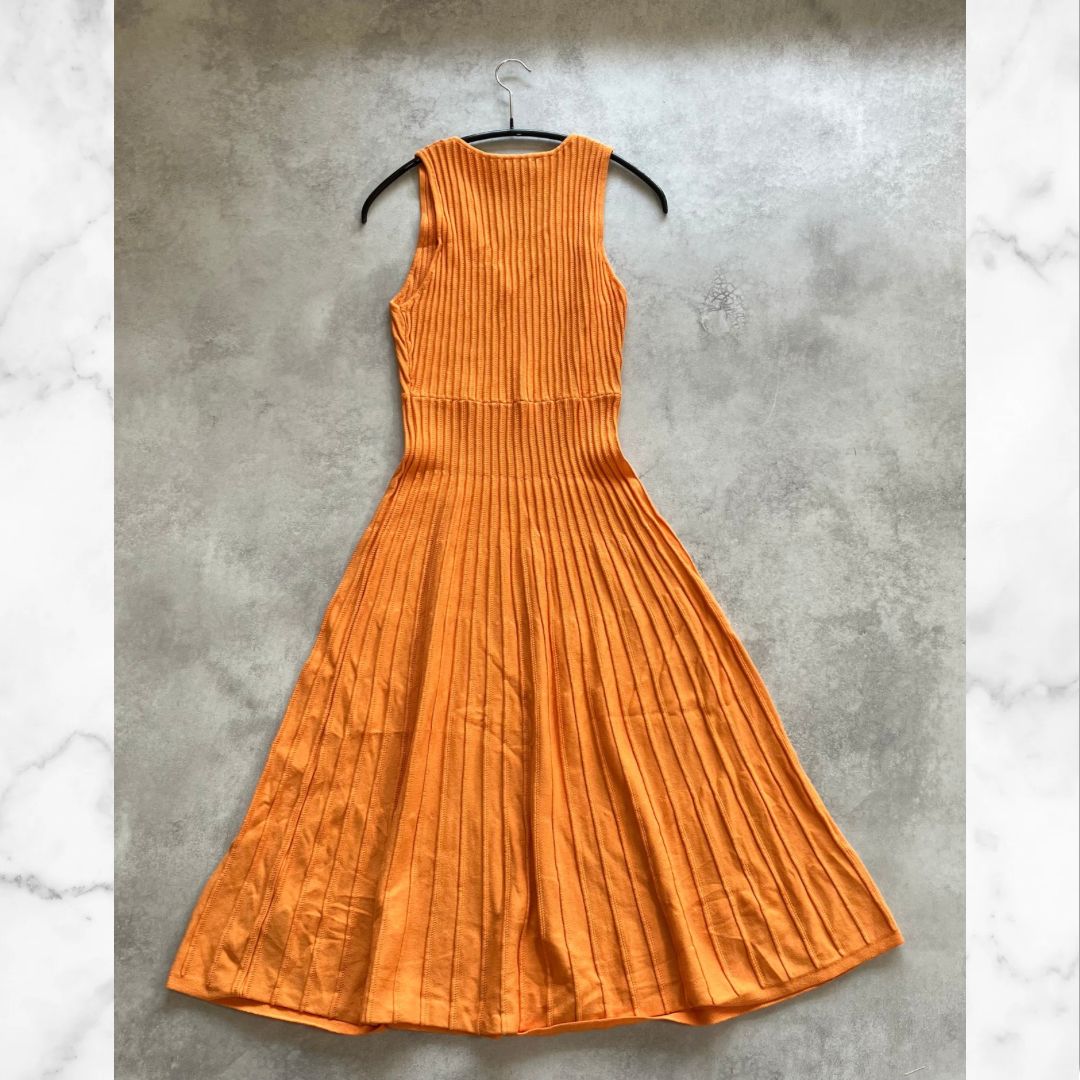 ZARA（ザラ） ワンピース オレンジ Mサイズ【⑧ レディース