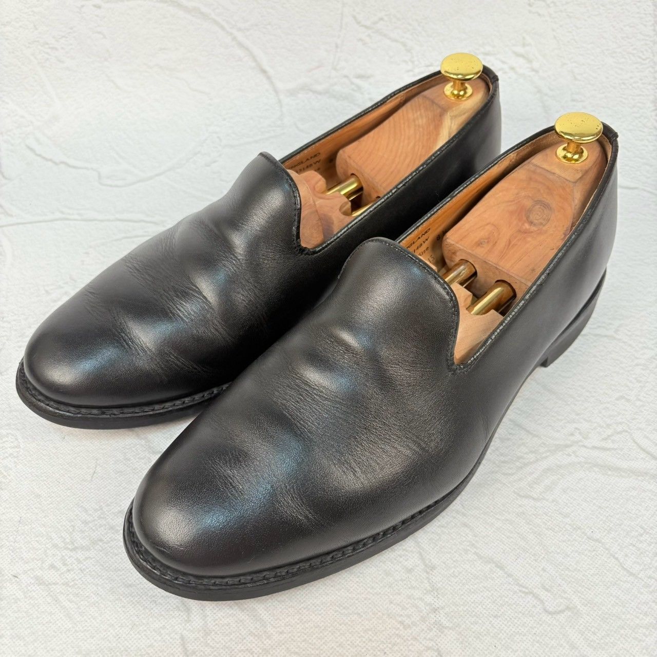 希少】SANDERS サンダース 1314B スリッポン ローファー 黒 8.5