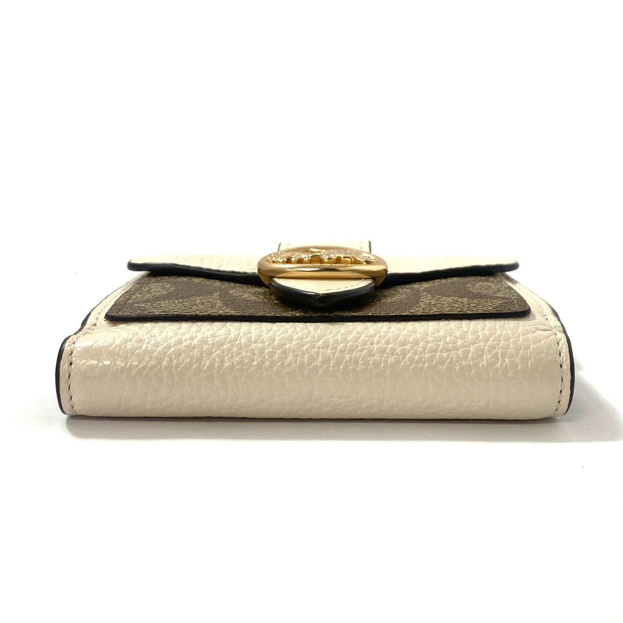 コンパクトウォレット coach 財布 白 折りたたみ コーチ 財布