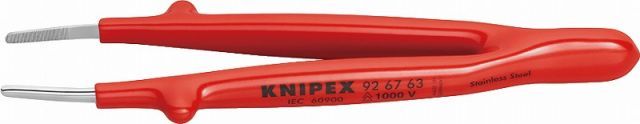 クニペックス(KNIPEX)絶縁精密ピンセット145mmストレート 9267-63