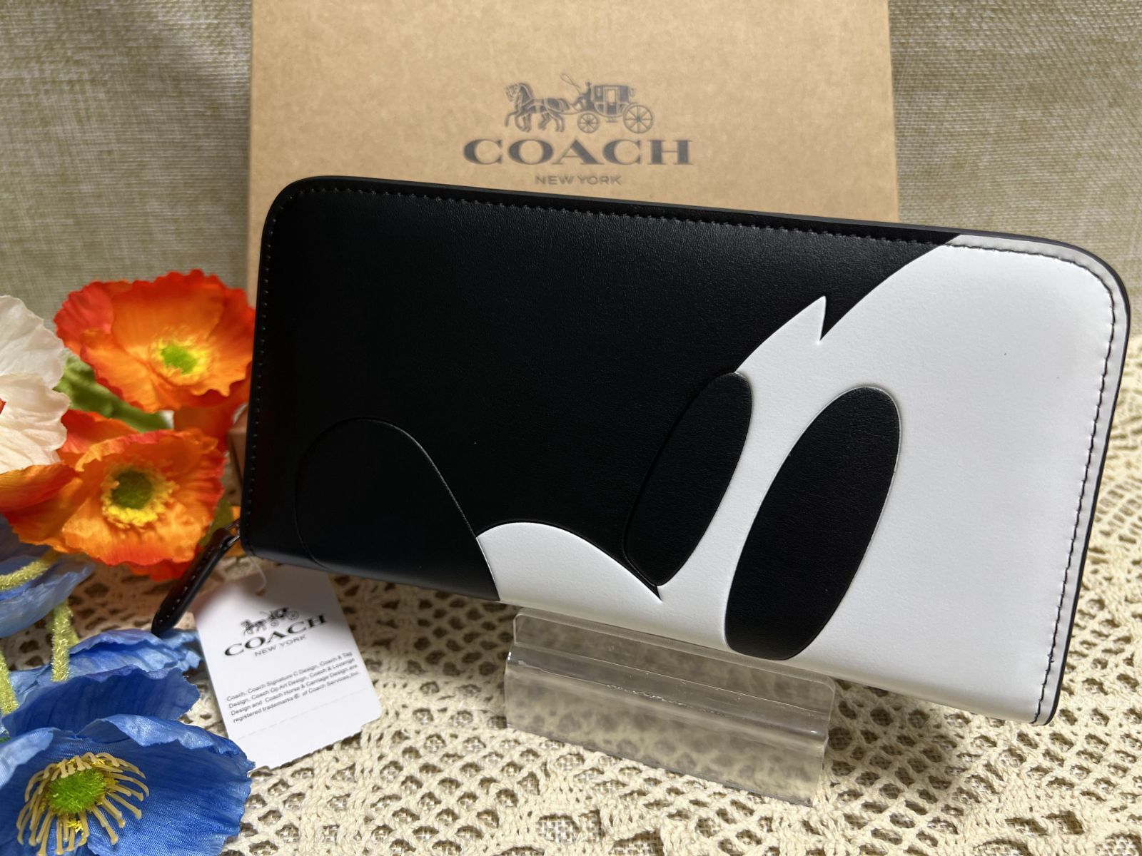 COACH 財布 コーチ 長財布 アコーディオン ディズニー 75周年記念限定