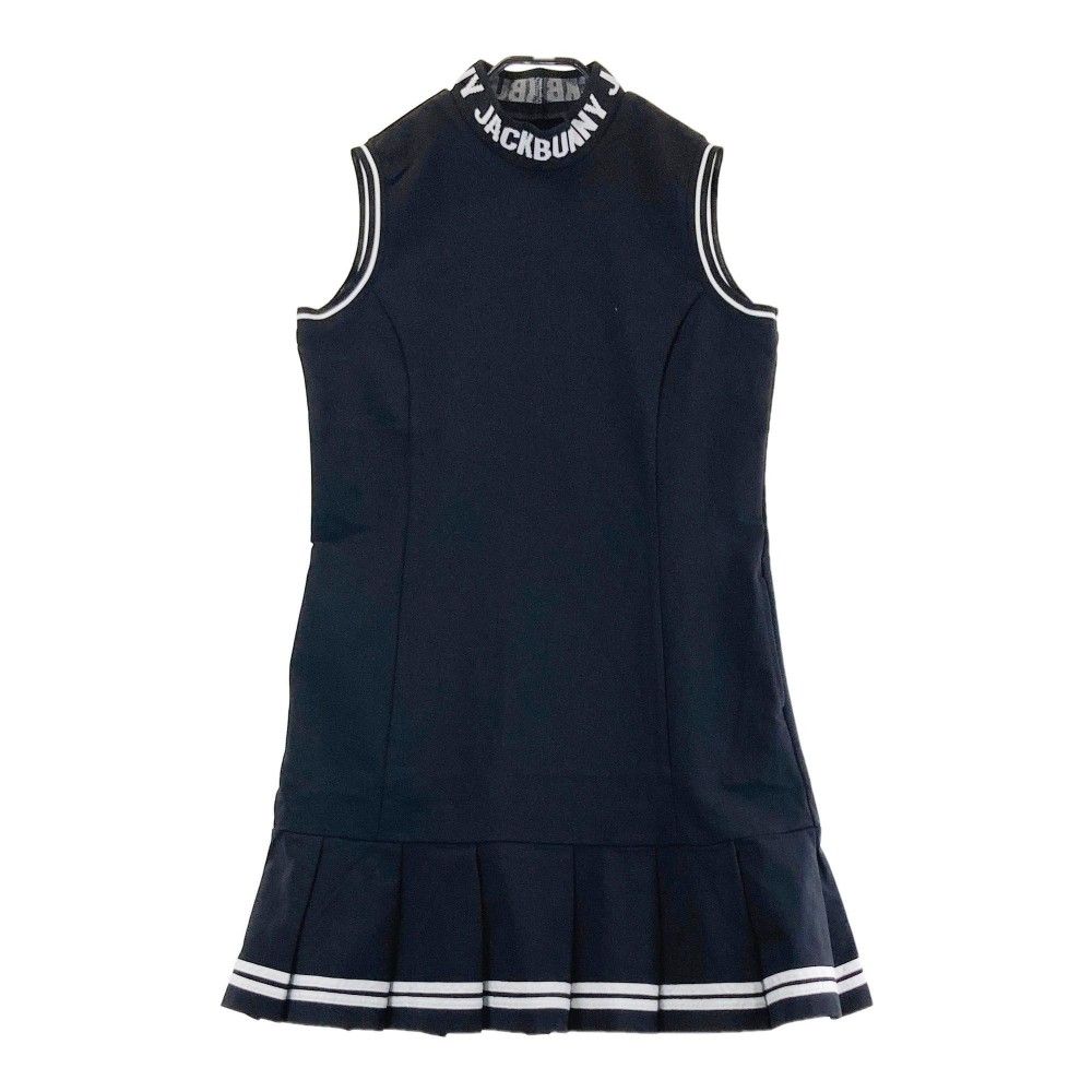 サイズ 2 JACK BUNNY ジャックバニー 2025年モデル ノースリーブワンピース ロゴ ブラック系 240101435373 ゴルフウェア レディース ストスト