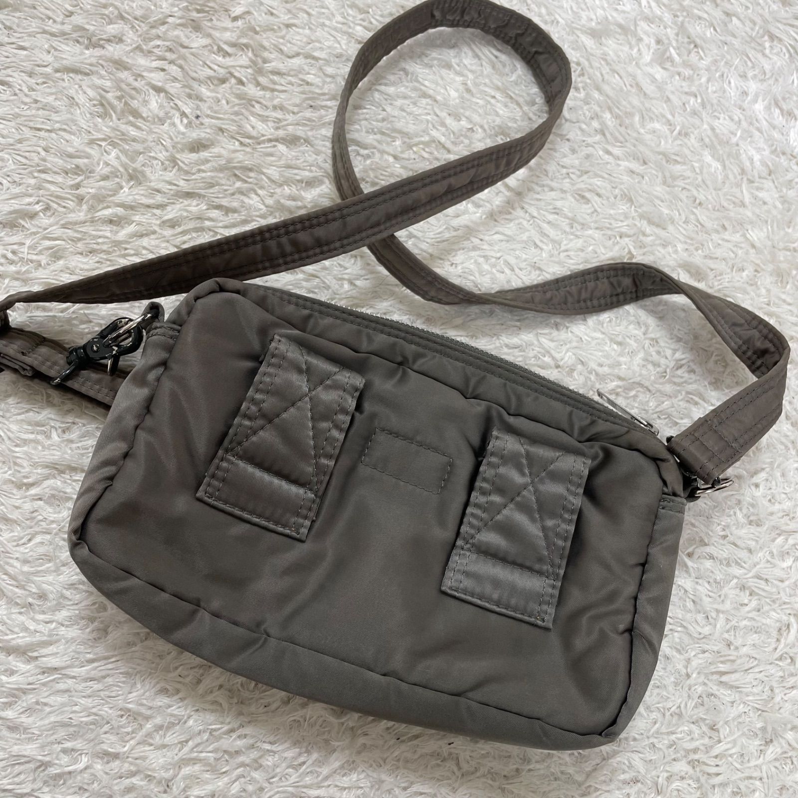 美品☆PORTERポーター タンカー 2way ショルダーバッグ シルバーグレー