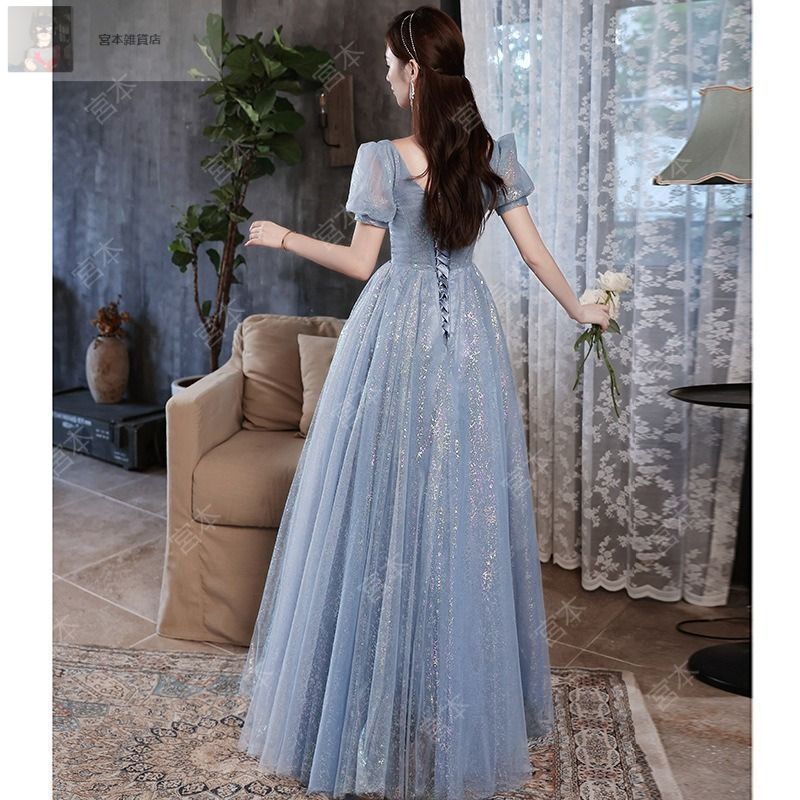 ロングドレス 半袖 カラードレス パーティードレス 演奏会 結婚式 フォーマルドレス 二次会 花嫁 ロングドレス 発表会 ブライズメイドドレス 青 披露宴 カラードレス ピンク ロングドレス 半袖 演奏会用ロングドレス