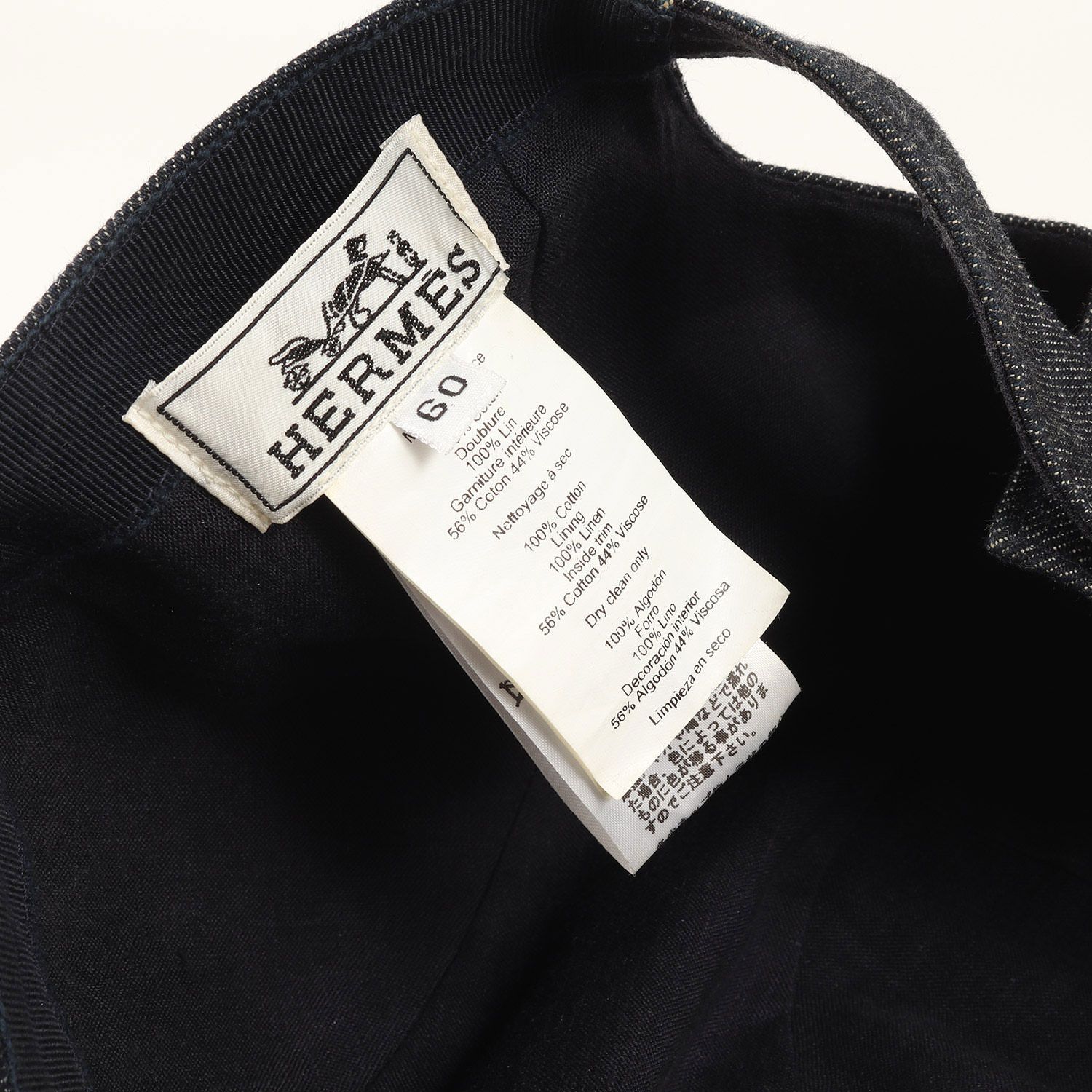 HERMES エルメス キャップ サイズ:60 / デニム キャップ / 2022