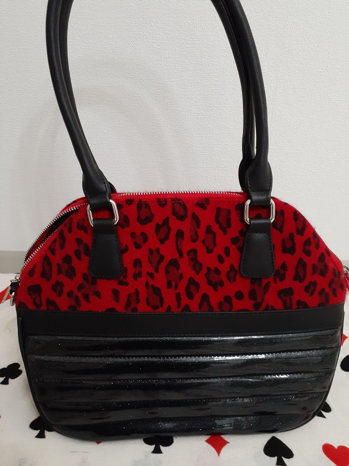 新品♥️レア♥️アメリカ購入 ロカビリー ロック レオパード バッグ 