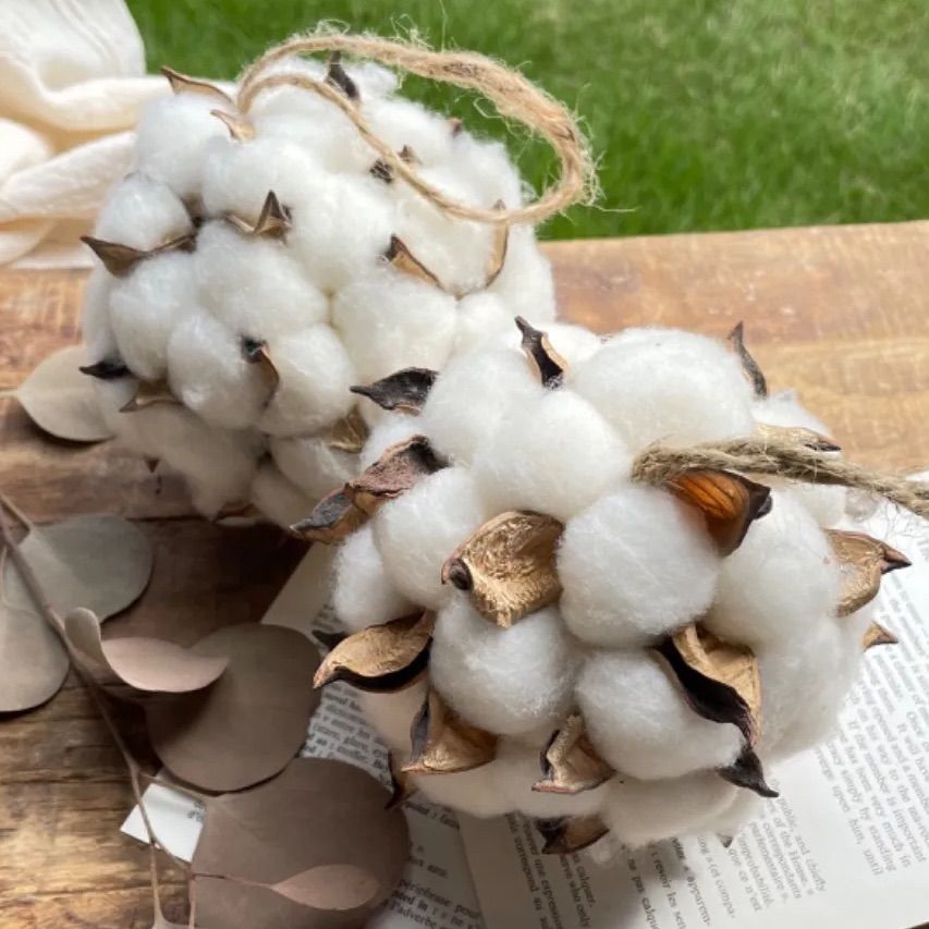 同梱綿花ドライフラワーコットンボールコットンフラワー花材