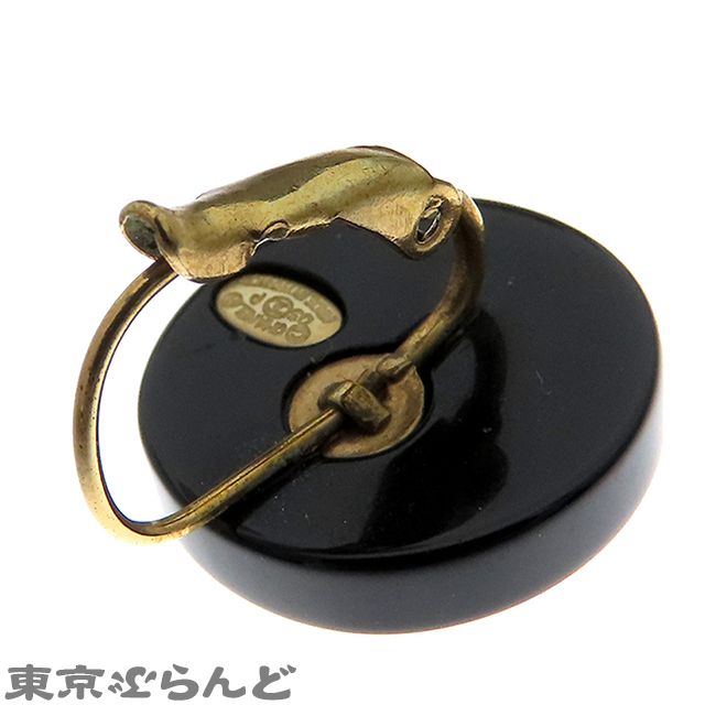 シャネル CHANEL ココマーク カメリア ピアス 03P ブラックx