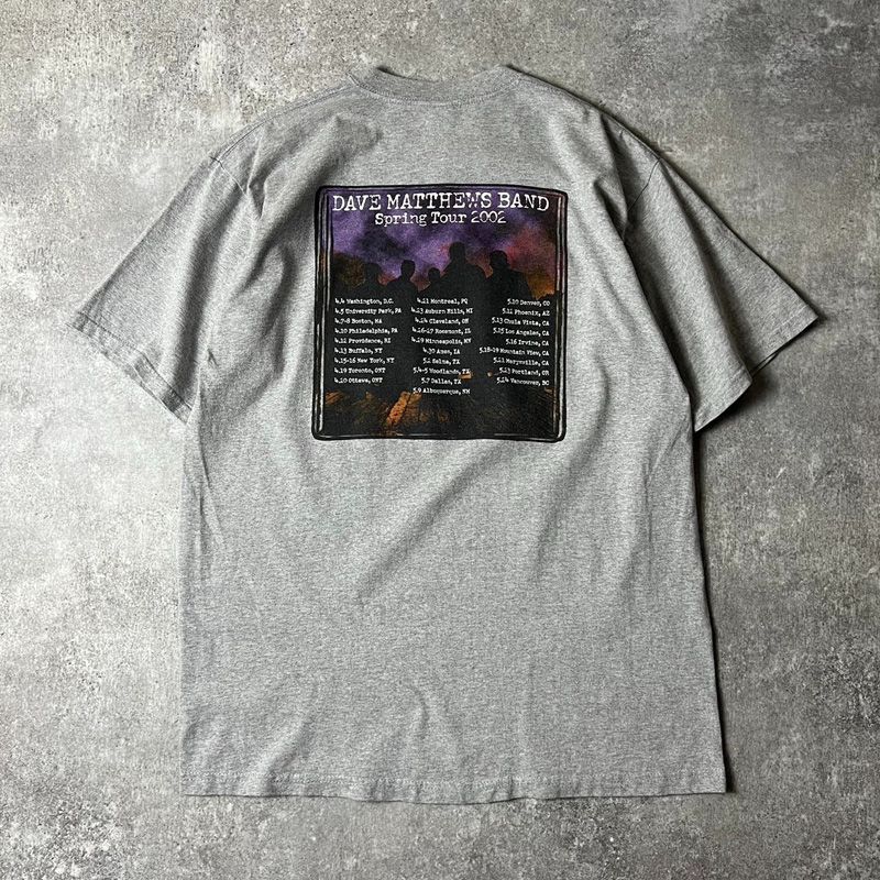 00s USA製 Dave Matthews Band 2002 ツアー プリント 半袖 Tシャツ L