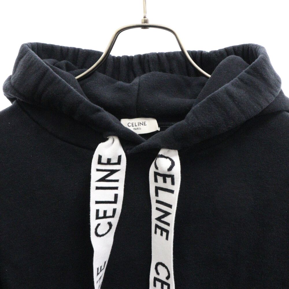 CELINE (セリーヌ) ロゴドローコードプルオーバーパーカー CELINE (セリーヌ) ロゴドローコードプルオーバーパーカー
