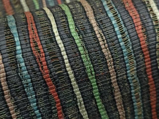 平和屋本店□極上 本場筑前博多織 草木染 手織工房 染匠：小森久 両面