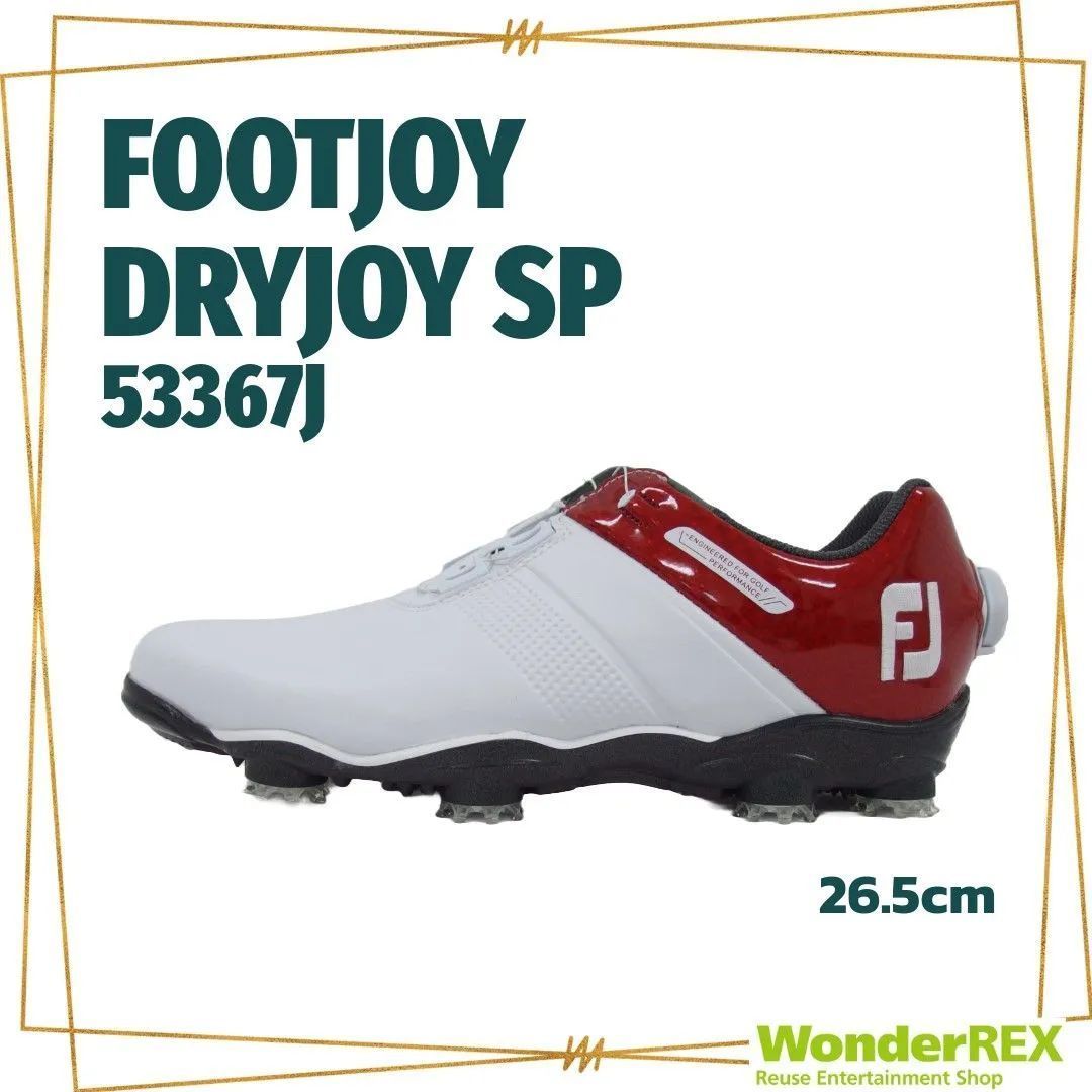 FOOTJOY  DRYJOY SP  53367J ゴルフシューズ  メンズ 26.5cm ホワイト レッド 箱付