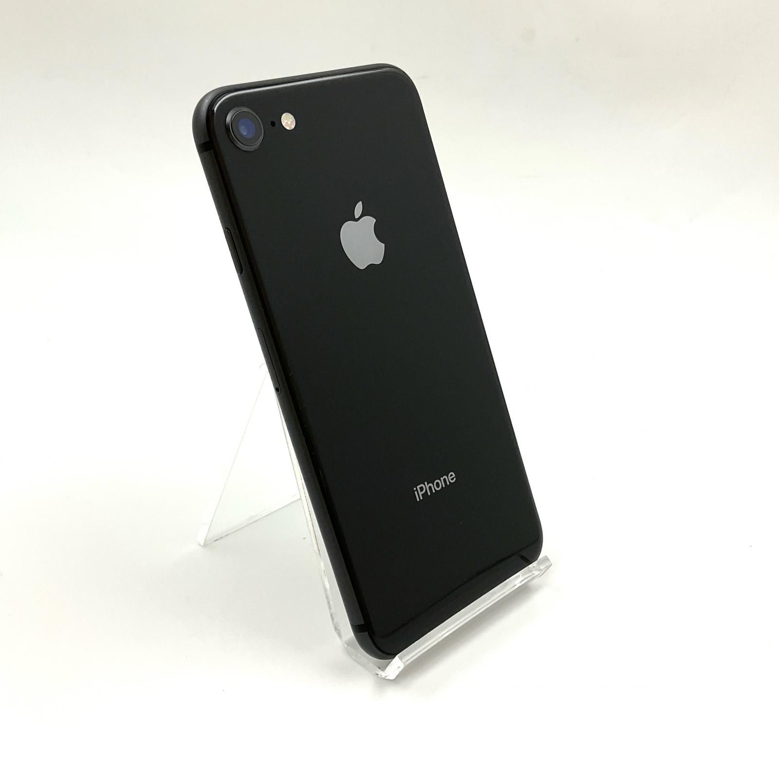 全額返金保証 最速発送 Apple iPhone 8 64GB スペースグレイ au 白ロム 動作 済 90%
