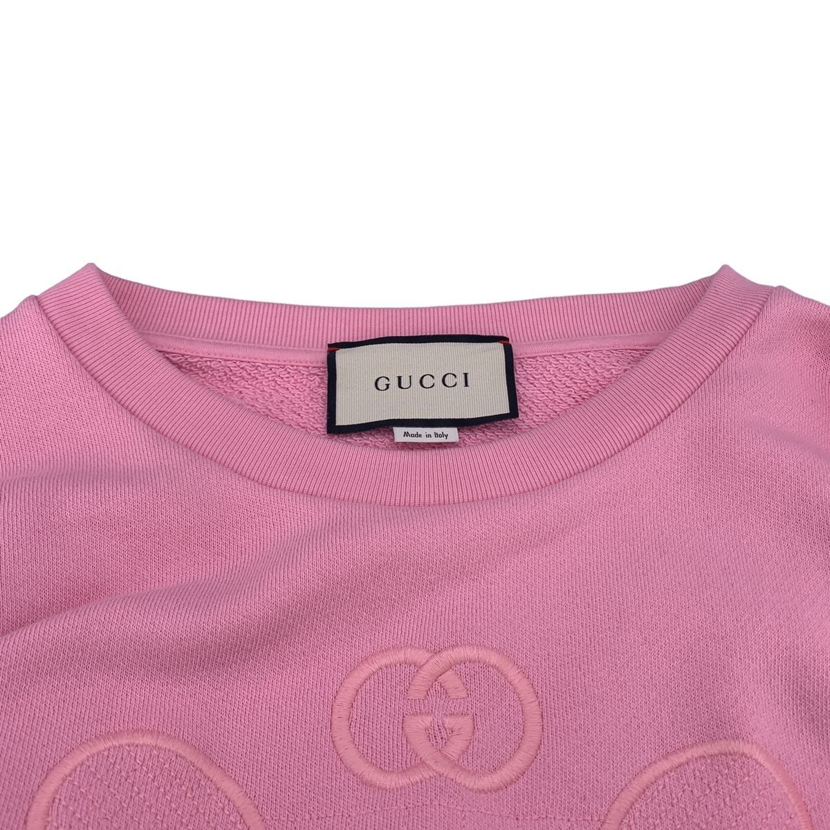 GUCCI ピンク スウェット テニス刺繍 GUCCI テニス刺繍 ピンク