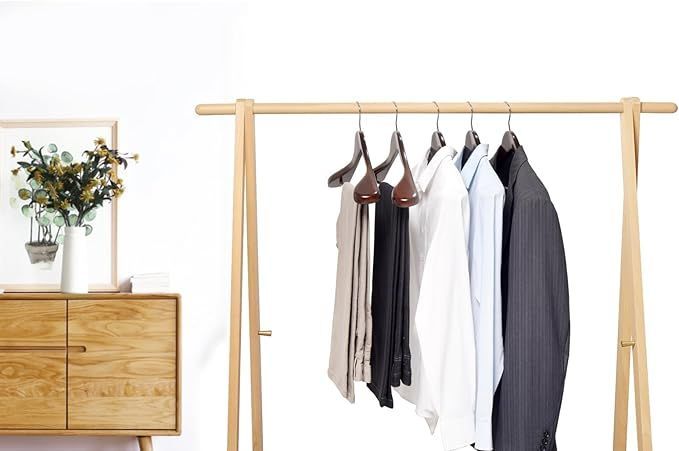 ながしお 木製 ダークブラウン 衣類 ハンガー 6本セット ながしお 木製