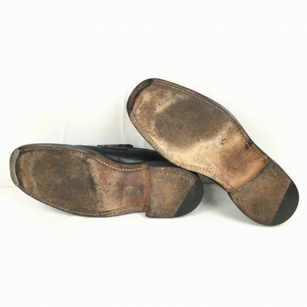 試着交換OK！CHEANEY/チーニー　Vintage タグ　size8　26.5程度　ローファー/ビジネスシューズ〈黒/BLACK/ブラック〉Vintage〕/men's 菅NO.WZA-427 試着交換OK！CHEANEY/チーニー Vintage タグ size8 26.5程度 コイン