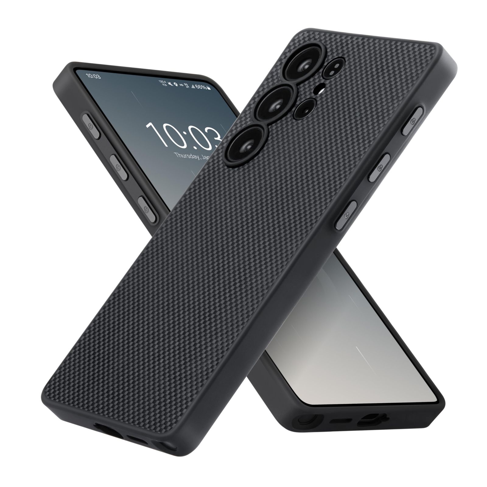 全面保護-NFCボタン付き PITAKA Galaxy S25 Ultra ケース 耐衝撃 MagSafe対応 軽量と全面保護を両立 ギャラクシーS25 ウルトラ カバー マグネット内蔵 ワイヤレス充電対応 米軍MIL規格取得 NFC対応 PinBut