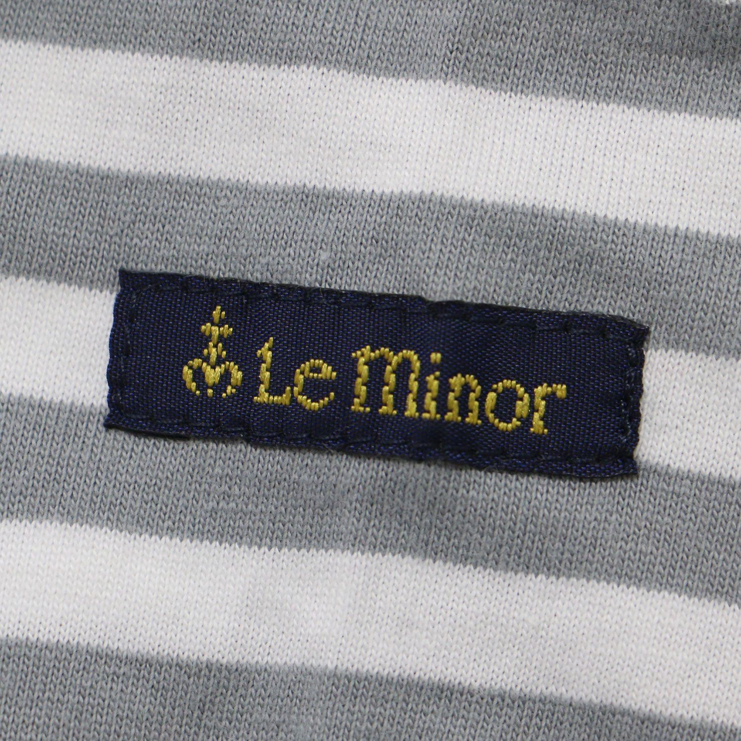 Le Minor - 美品 Le minor ルミノア GALERIE VIE カットソー 24春夏 グレー FREE 5分袖 ボーダー オーバーサイズ ワイド コットン 半袖 トップス Tシャツ カジュアル【レディース】【中古】 美品 Le minor ルミノア GALERIE VIE カットソー 24春夏 グレー FREE 5