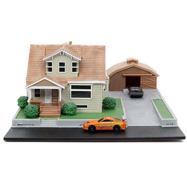NANO SCENE ワイルドスピード ドミニクの家 車2台 ミニカー アメリカン雑貨
