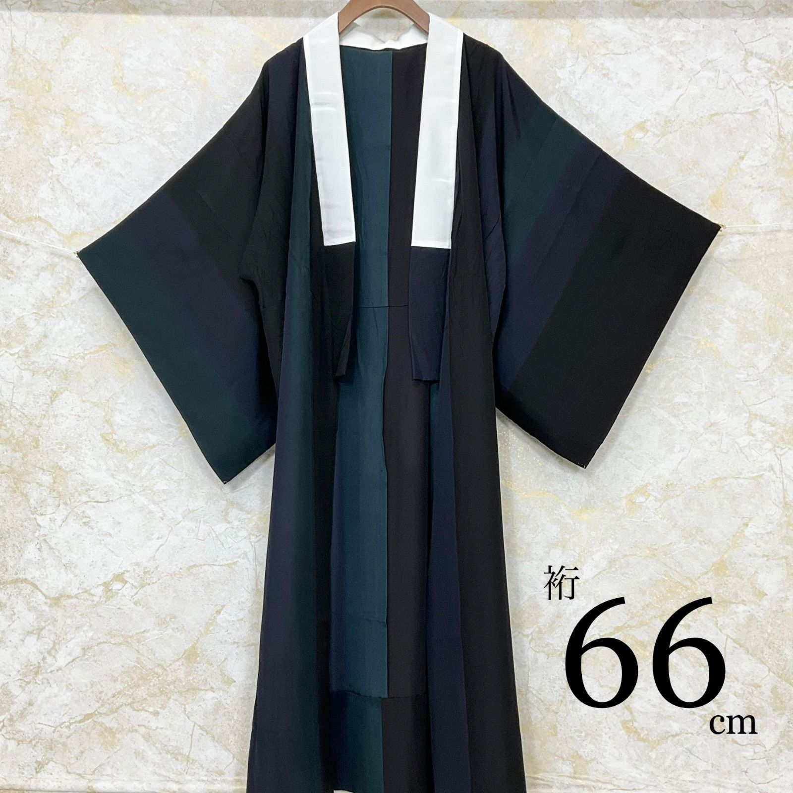 kimono+one◇美品◇センスの良い長襦袢◇ストライプ◇正絹◇半襟