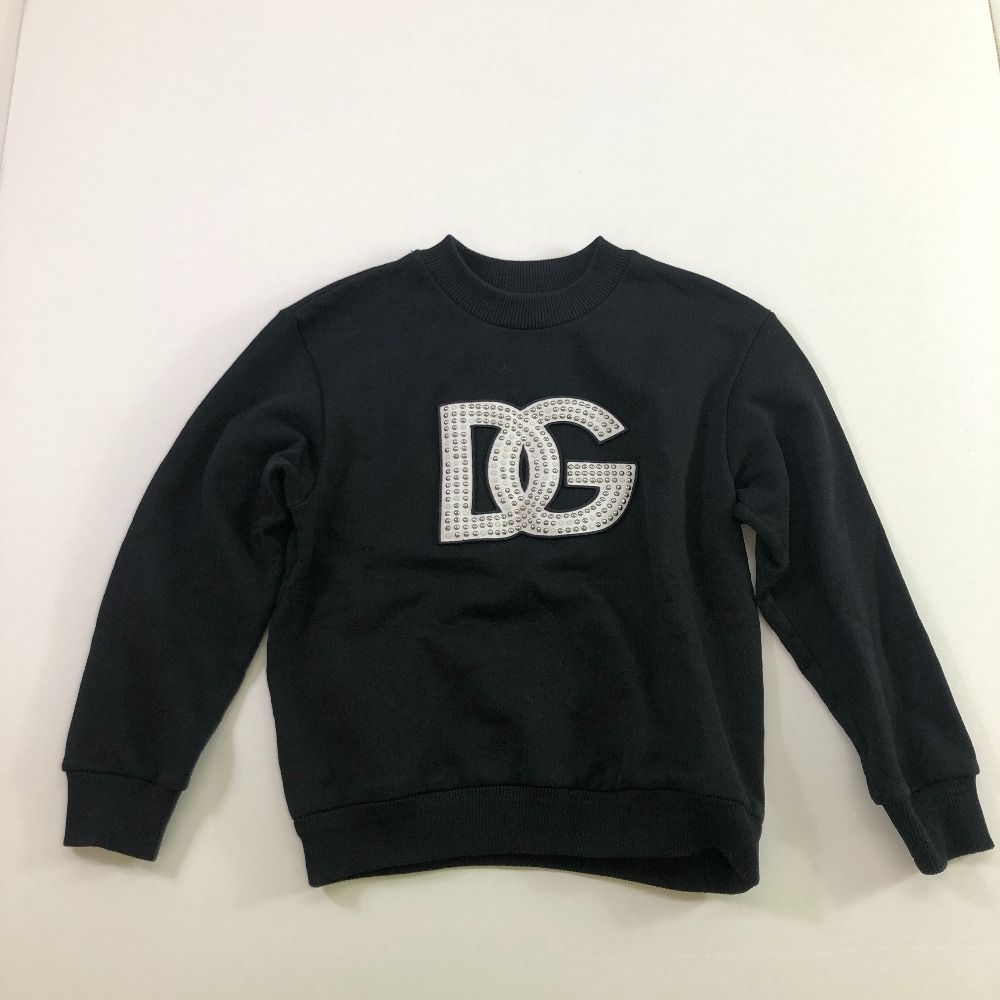 04w1949∞【中古】 Dolce & Gabbana Kids ドルチェ＆ガッバーナキッズ スタッズ ロゴ スエットシャツ  L4JWDO/G7E6C ブラック サイズ6 113cm～119cm ドルガバ 【八王子店】 - メルカリ