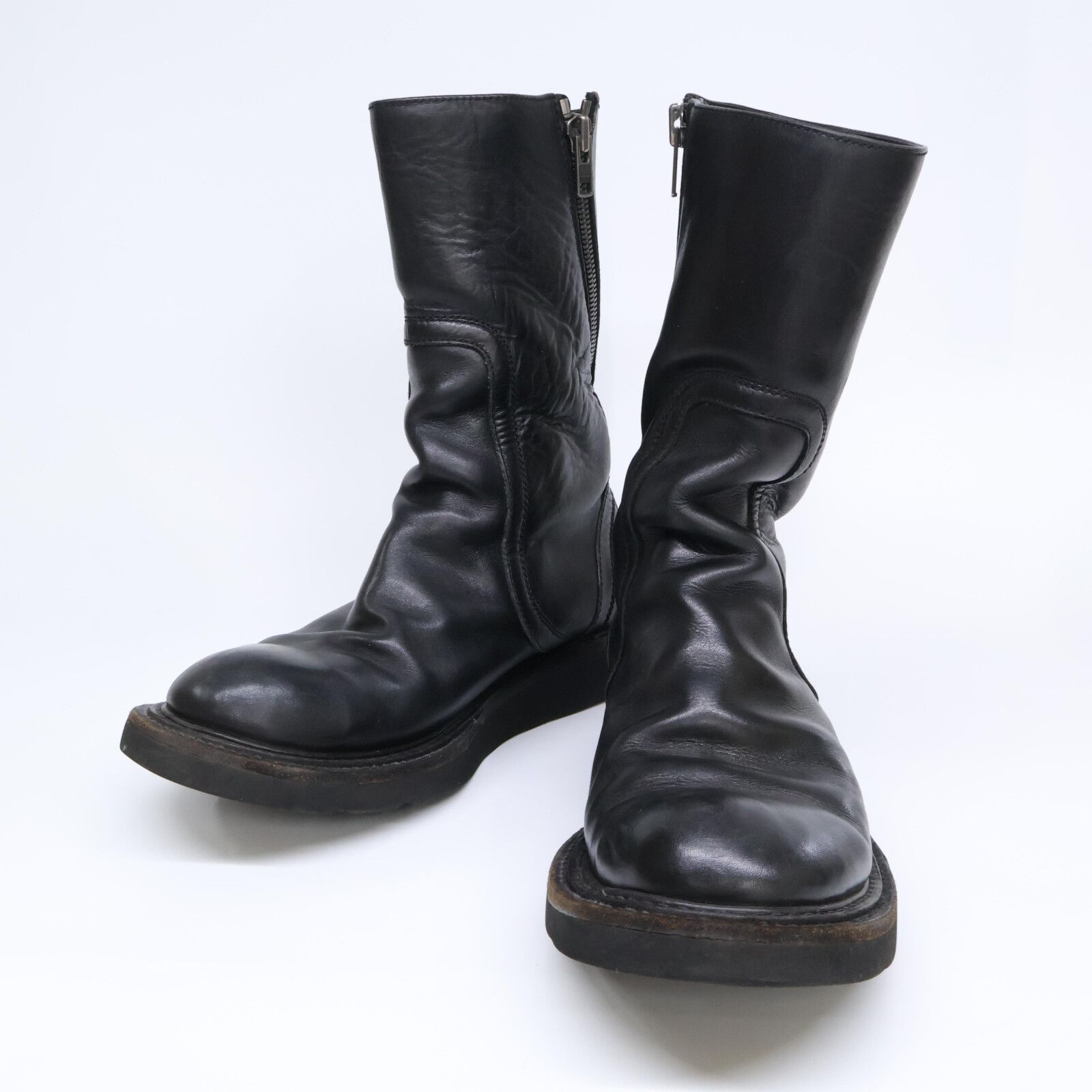 L.G.B. ルグランブルー LUNA 16WM バックジップ レザーブーツ