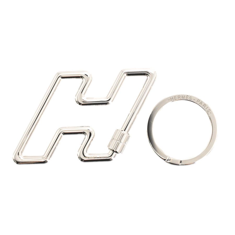 エルメス Hトゥースピード キーホルダー シルバー ユニセックス