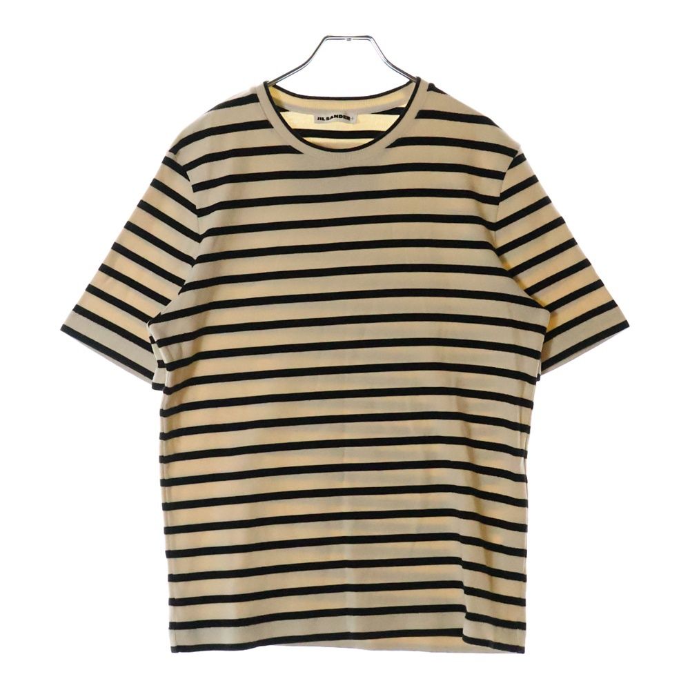 JIL SANDER ストライプ 半袖カットソー　S JIL SANDER + (ジルサンダープラス) バックロゴ ボーダー 半袖