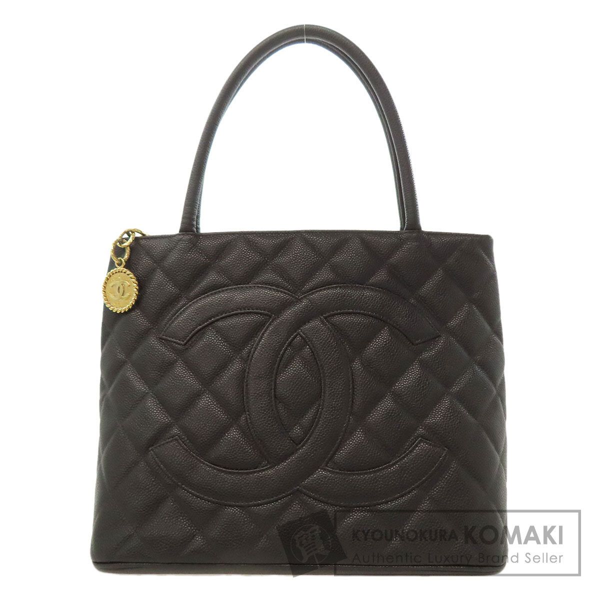CHANEL シャネル 復刻トート ゴールド金具 トートバッグ グレインド カーフスキン レディース