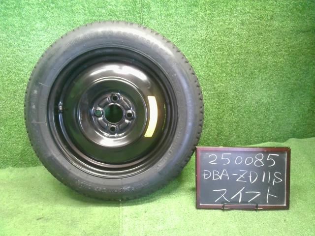 スペアタイヤ スズキ純正 1本 T135|80D15 15×4T 4穴 PCD100 ハブ径60mm スイフト ZD11S 自社品番250085