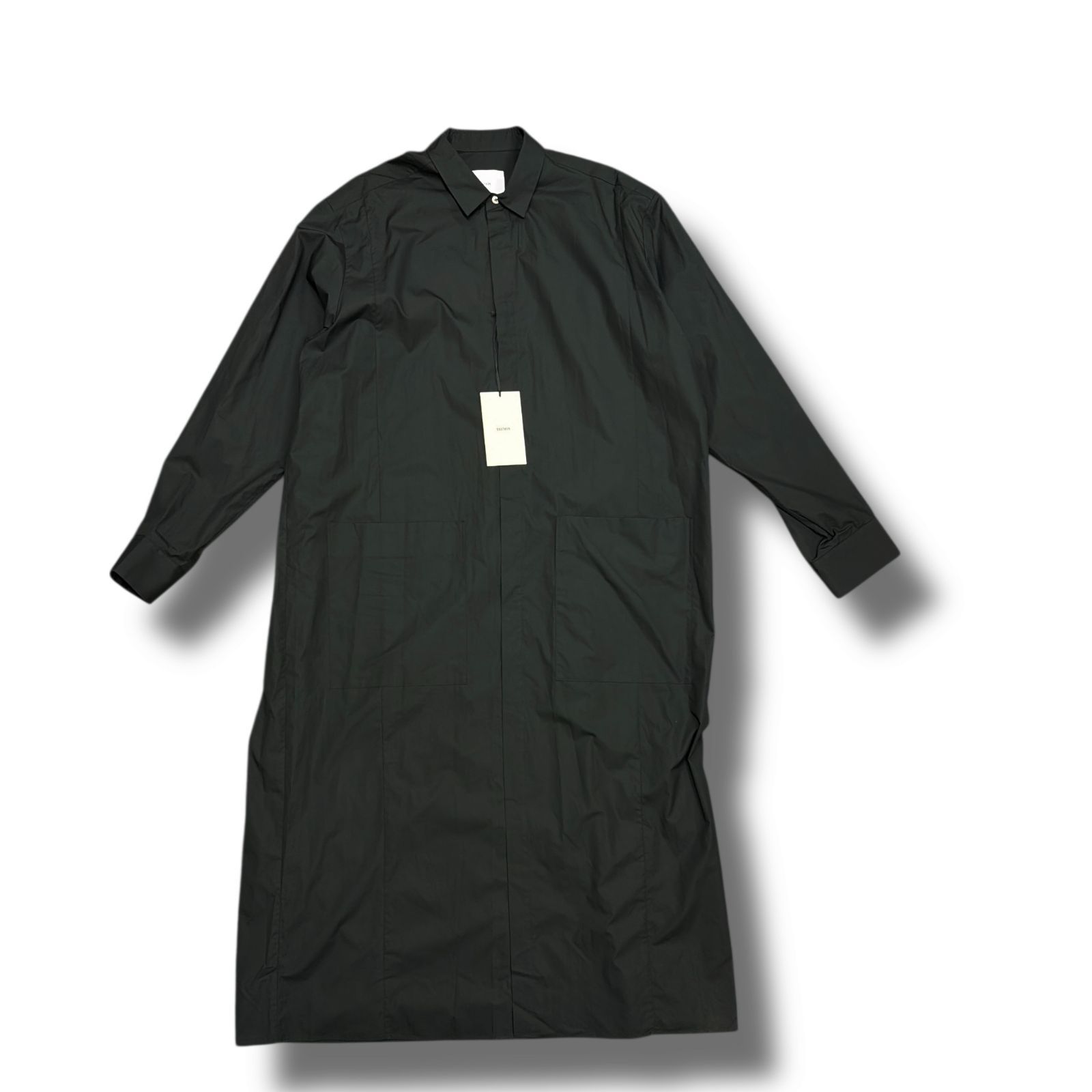 参考上代50600円 ♥品 ssstein LONG SHIRT ONE PIECE ロングシャツワンピース 長袖シャツ シュタイン ST.1021 ブラック M 99364A9