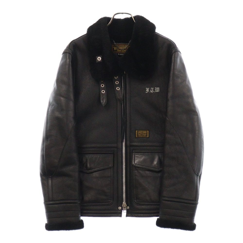 NEIGHBORHOOD B.I.VINCENT ブラックレザージャケット M neighborhood