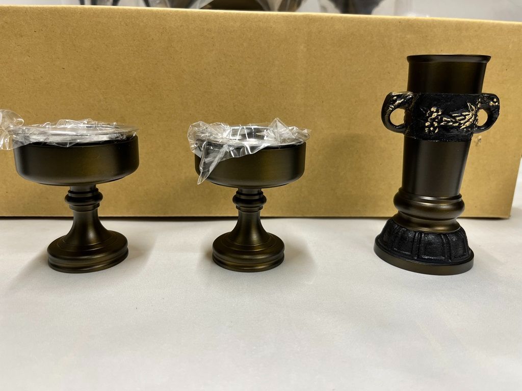 花鳥彫 11具足 真鍮製 ZB色 4.5寸 具足/仏具/仏壇/花立 ロウソク 花鳥彫 11具足 真鍮製 ZB色 4.5寸 具足/仏具/仏壇/花立 ロウソク