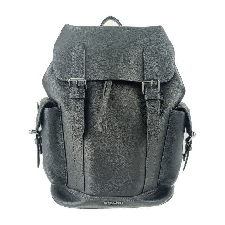 【美品✨】COACH ハドソン バックパック リュック CB837 COACH◇ハドソン バックパック/リュック/レザー/BLK/無地/CB837