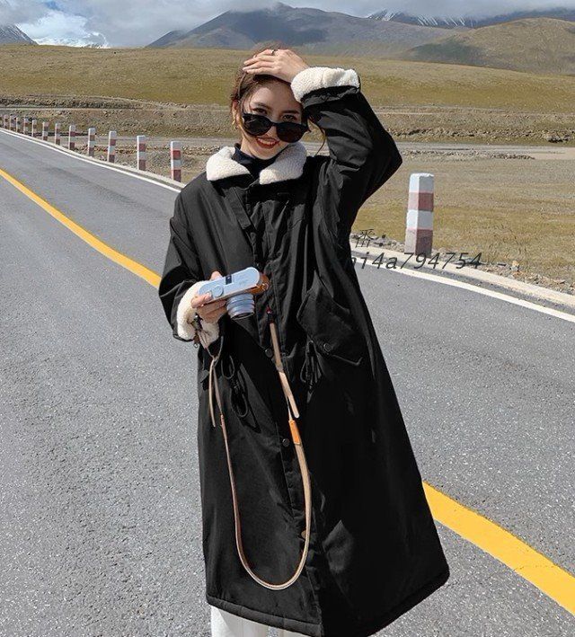 モッズコート レディース アウター 秋冬 裏ボアコート ロングコート ファッション ボア襟 カジュアル 防寒 おしゃれ 韓国 フードなし 秋 大きいサイズ 冬 kni4a794754