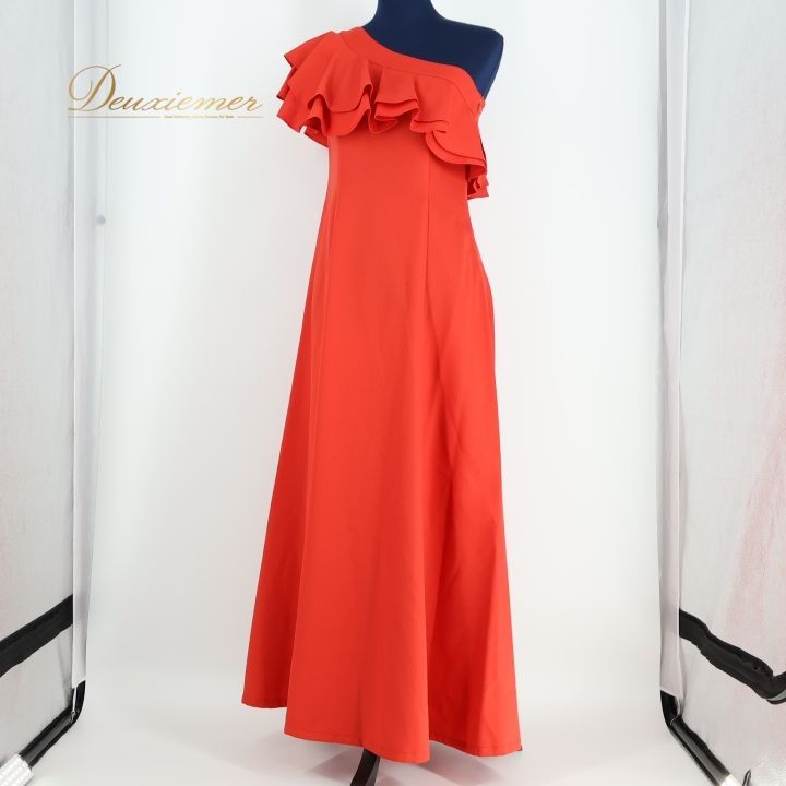 フラダンス 衣装 ワンピース ドレス レッド系 マーメイドライン