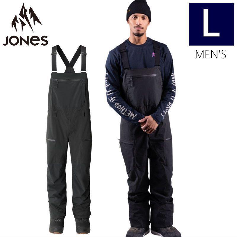 24-25 Lサイズ JONES MTN SURF RECYCLE BIB PNT STEALTH BLACK メンズ