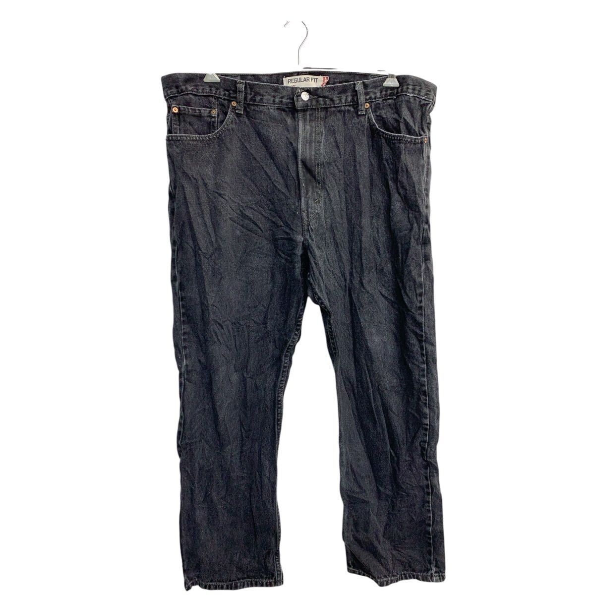 Levi's 505 デニムパンツ W42 リーバイス レギュラーフィット ビッグサイズ ブラック コットン 古着卸 アメリカ仕入 2412-797
