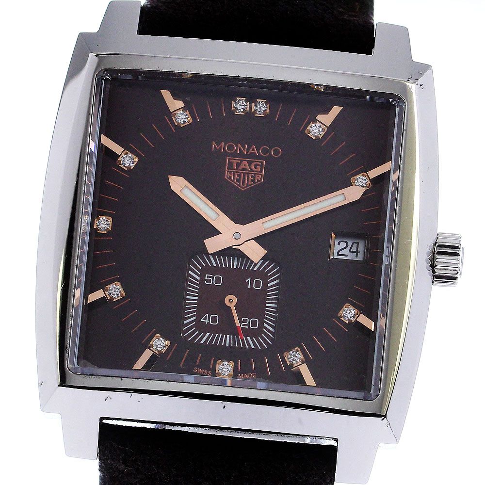 タグホイヤー TAG HEUER WAW131C モナコ レディ キングスマン 12Pダイヤ クォーツ メンズ 箱・保証書付き_760779 タグホイヤー TAG HEUER WAW131C モナコ レディ キングスマン 12P