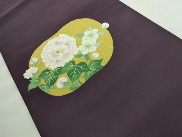 平和屋本店■極上　西陣　川島織　爪掻き本綴れ　八寸名古屋帯　枝花文　以せ紫色地　金糸　三越扱い　逸品　DZAA6273kh5 平和屋本店□極上 西陣 川島織 爪掻き本綴れ 八寸名古屋帯 枝花文 以せ