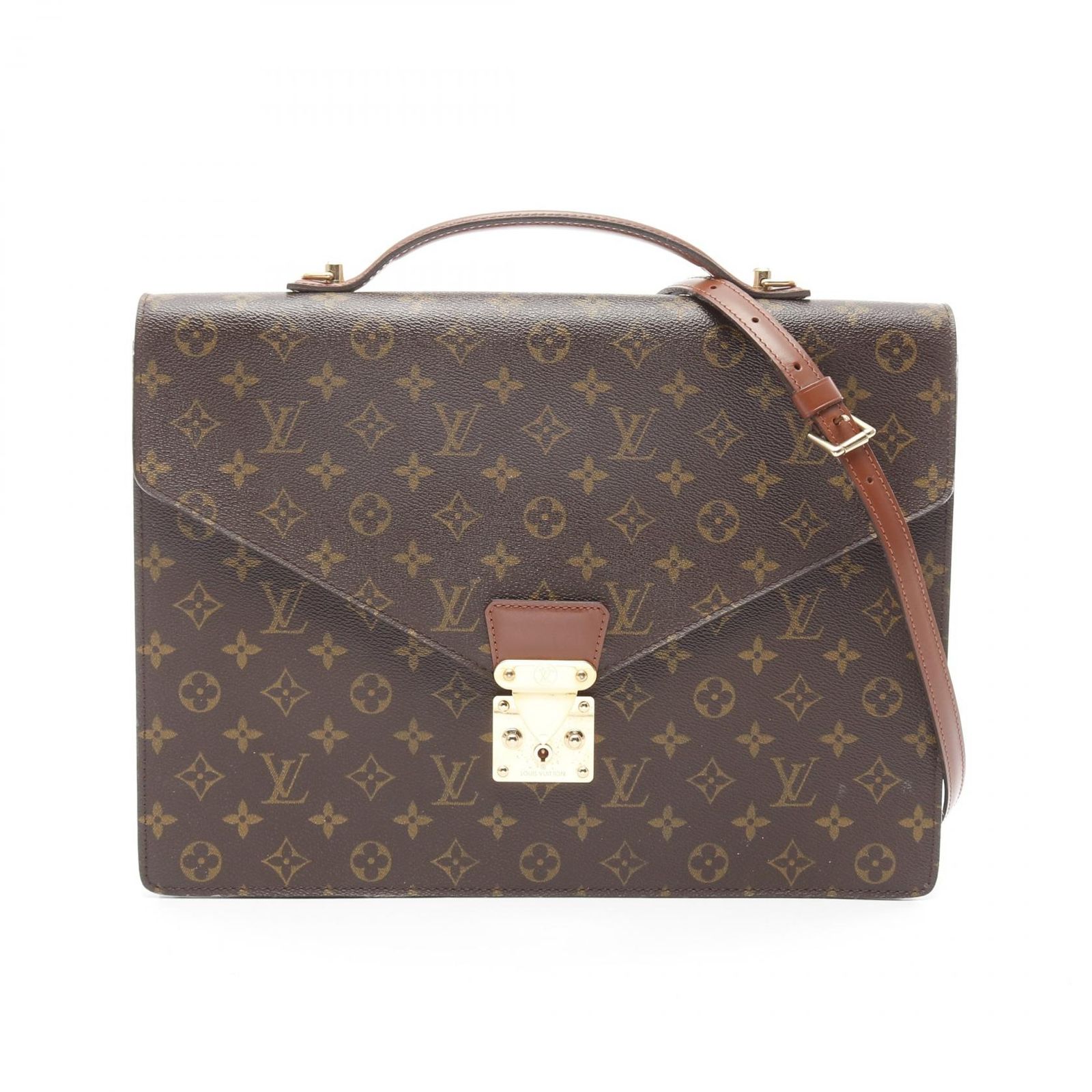 ルイ ヴィトン LOUIS VUITTON ブリーフケース ポルトドキュマン バンドリエール M53338 PVCコーティングキャンバス レザー ポルトドキュマンバンドリエール メンズ Used C